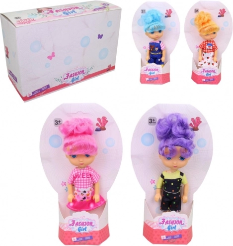 Lalka dla dziewczynek 16 cm, 4 kolory, 12 sztuk