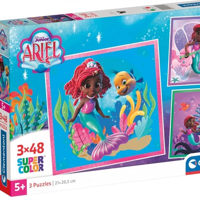 CLEMENTONI Puzzle Ariel 3x48 elementów