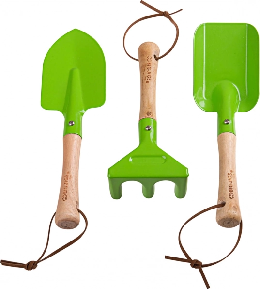 Bigjigs Toys dziecięce ręczne narzędzia ogrodnicze – zestaw 3 szt.