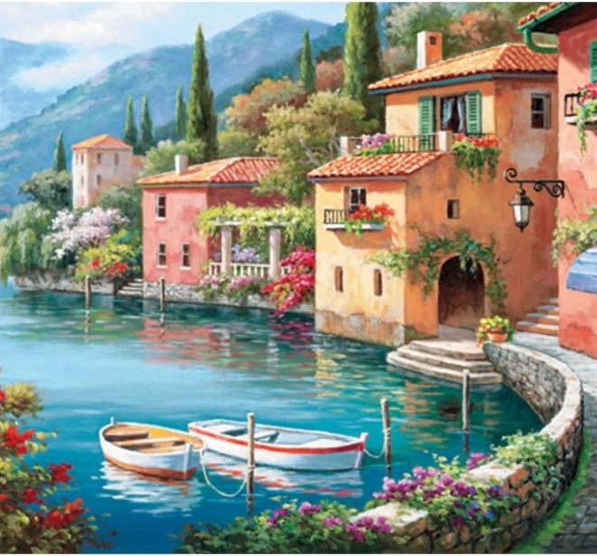 Puzzle Wioska nad Jeziorem 2000 części