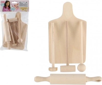 Drewniany zestaw kuchenny dla dzieci 20 cm