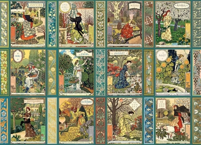Puzzle COBBLE HILL Jardiniere: Ogrodowy kalendarz 1000 elementów