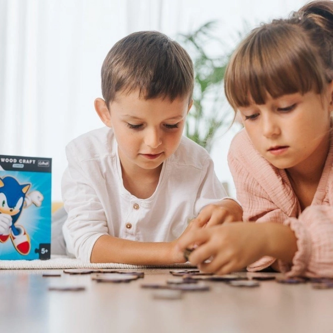 Drewniane puzzle Sonic 50 elementów
