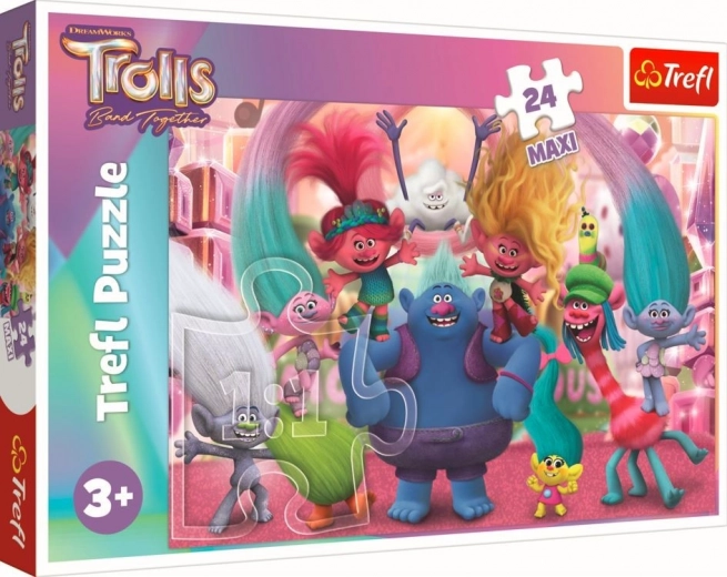 Puzzle maxi 24 elementy – w świecie TROLLE