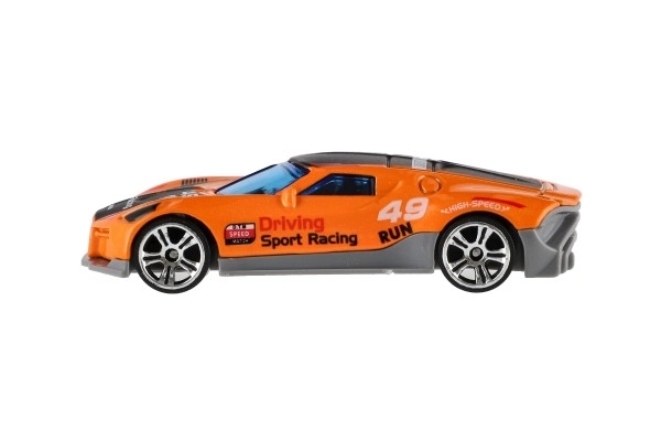 Auto sportowe 6szt. metal/plastik 8cm na wolny bieg w pudełku 10,5x27,5x4cm