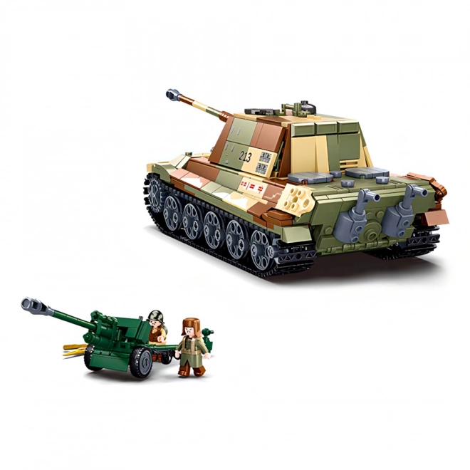 Sluban Bitwa o Budapest M38-B0980 Niemiecki ciężki czołg Tiger II 2 w 1