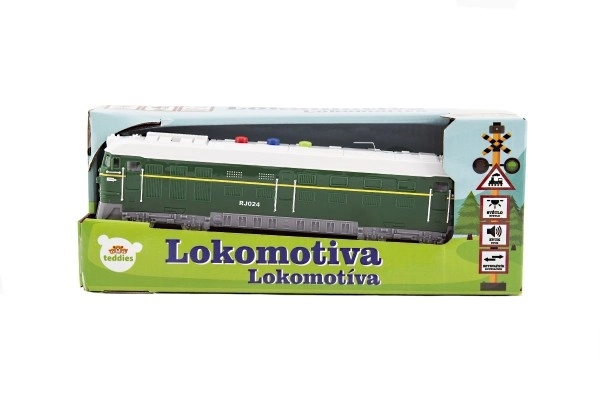 Plastowa lokomotywa z efektami świetlnymi i dźwiękowymi