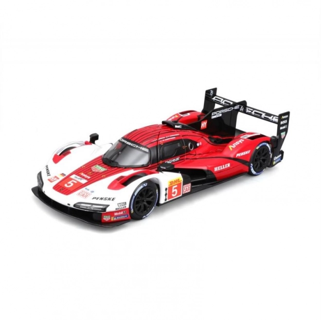 Bburago 1:24 Wyścigowy - Porsche 963 - Biały/Czerwony #5