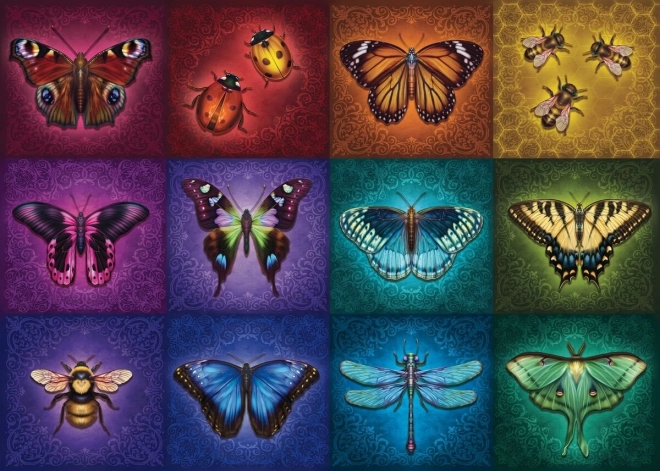 Piękne uskrzydlone owady puzzle 2D 1000 elementów