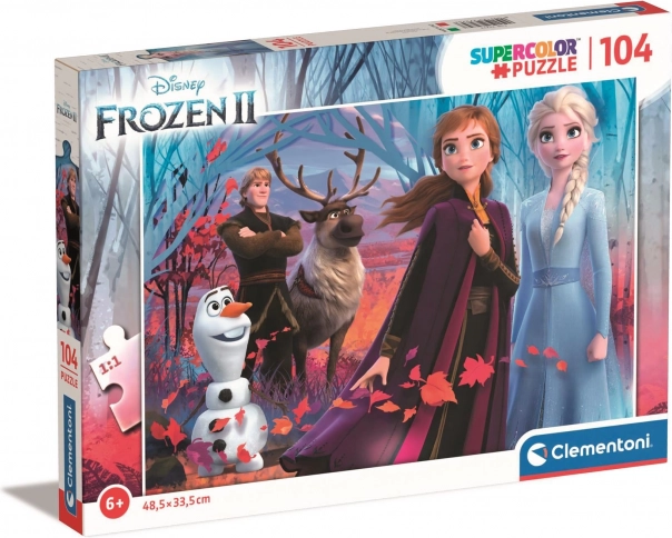 Puzzle 104 elementy CLEMENTONI KRÓLESTWO LODU 2 – super color