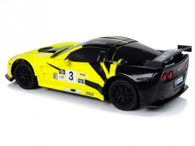 Sportowe auto R/C 1:24 Corvette żółte C6.R 2.4 G światła