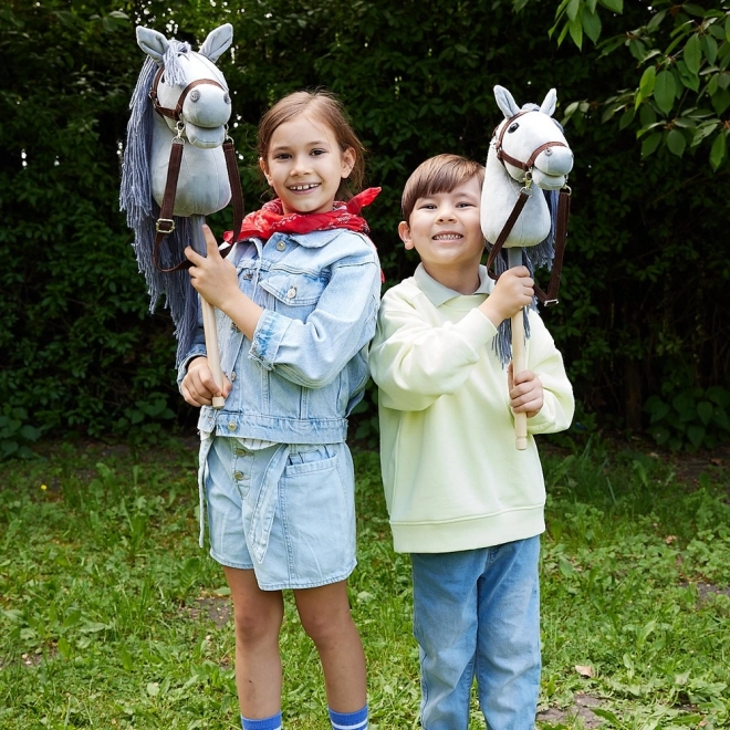 HOPPIHORSE koń na kiju hobby horse rozmiar A4 szary