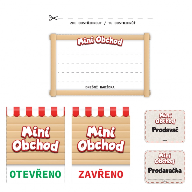 MINI SKLEP - kasa czeska z nauką jak kupować - różowa