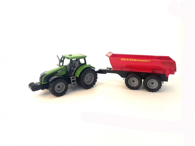 Traktor z przyczepą na napęd bezwładnościowy