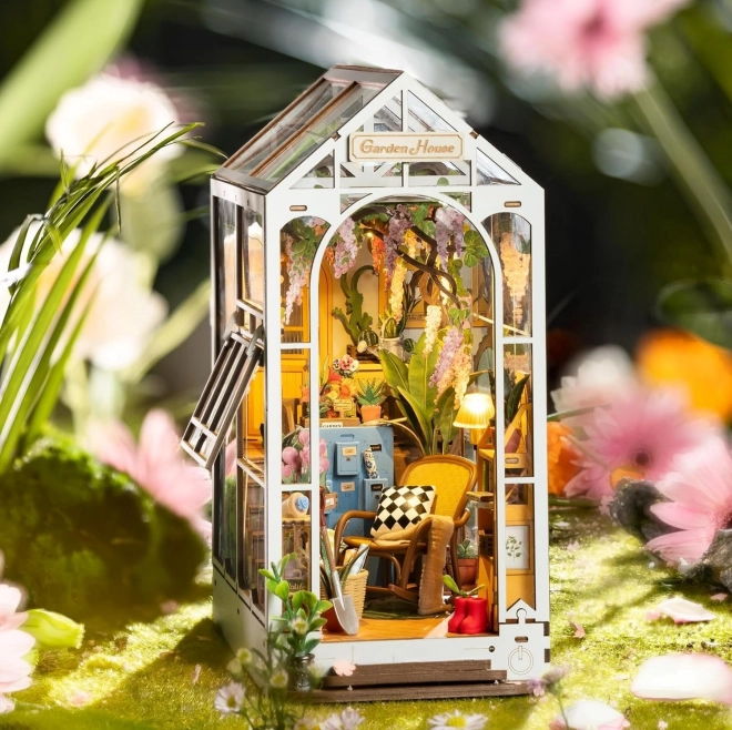 RoboTime 3D puzzle Oparcie na książki Garden House (drewniane)