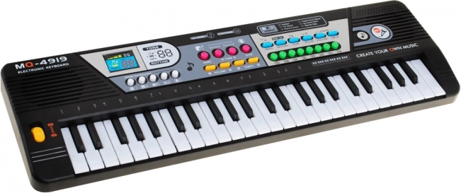 Dziecięcy keyboard 49‑klawiszowy 5+ z mikrofonem i nagrywaniem