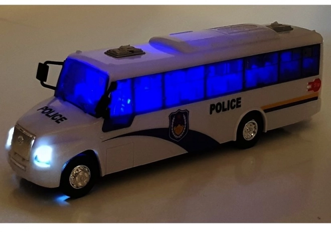 Model policyjnego autobusu Światła białe