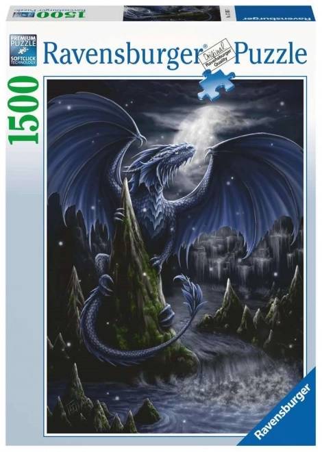 Puzzle 1500 elementów czarny smok Ravensburger