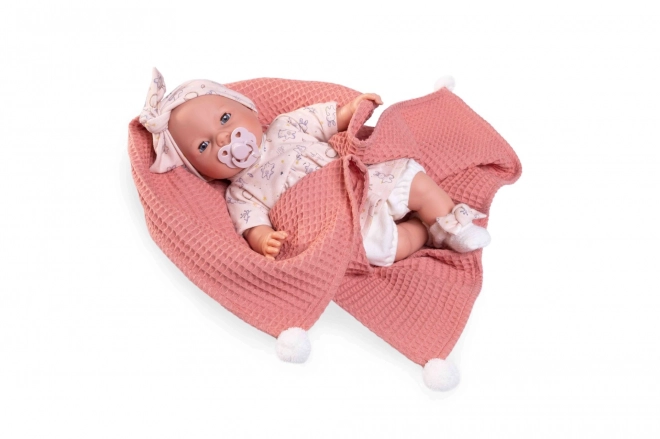 Antonio Juan 14258 BIMBA - mrugająca lalka bobas z dźwiękami i miękkim materiałowym ciałem - 37 cm