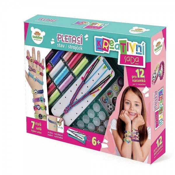 Zestaw kreatywny Zrób sobie bransoletkę - krosno z dodatkami w pudełku 38x28x6cm