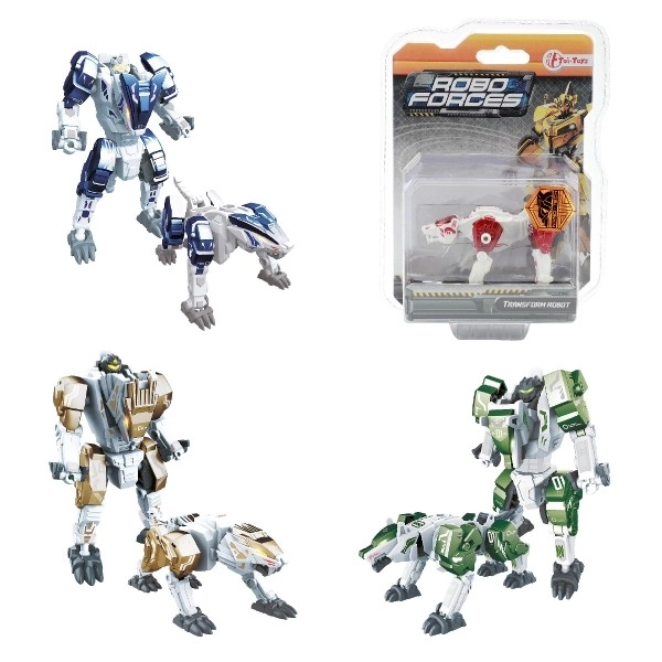 Transformacyjne zwierzę lub robot plastikowy 9cm w blistrze