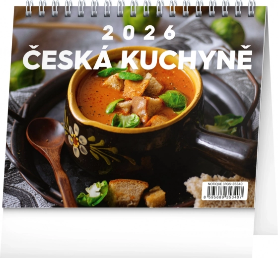 Kalendarz biurkowy Kuchnia czeska 2026