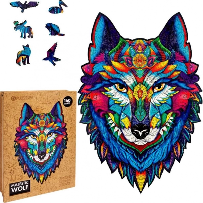 Drewniane puzzle Majestatyczny Wilk 160 kawałków