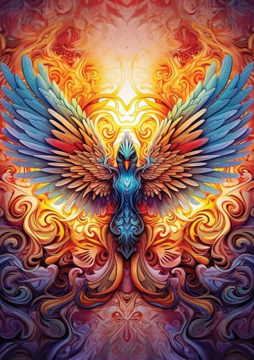 Puzzle Kolorowy feniks 1000 elementów ART PUZZLE