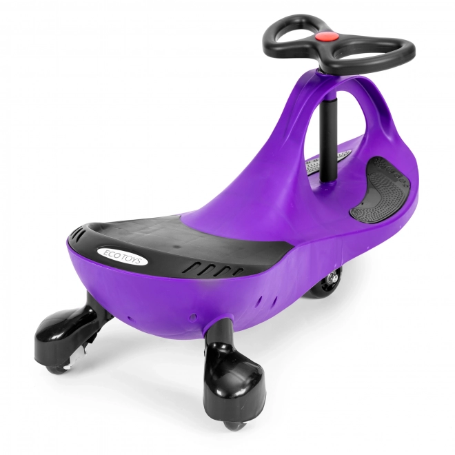 Jeżdżący samochodzik z kołami LED fioletowy ECOTOYS