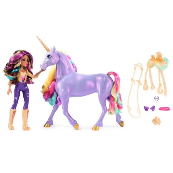 UNICORN ACADEMY ŚWIETLNY JEDNOROŻEC WILDSTAR Z LALKĄ SOPHIA 24cm