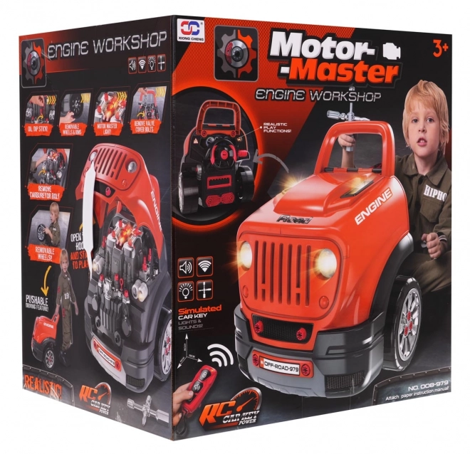 DIY Motor Master - zestaw dla małego mechanika pomarańczowy