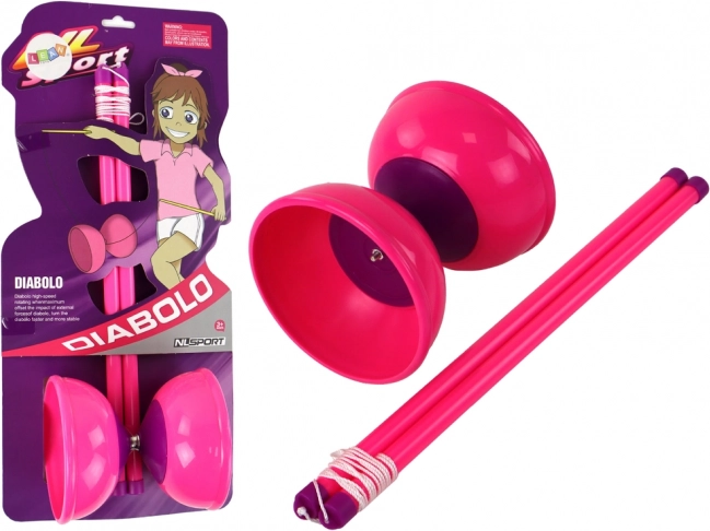 Różowe diabolo – zabawka do żonglowania