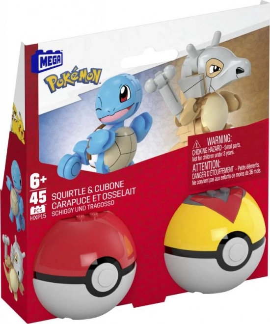 Mega Pokemon kostki 45 sztuk Squirtle i Cubone