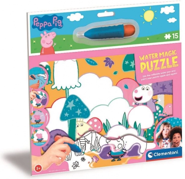 Magiczne wodne puzzle Świnka Peppa 15 elementów