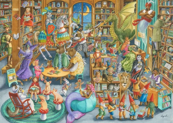 Puzzle 2D 1000 Ravensburger Północ w bibliotece