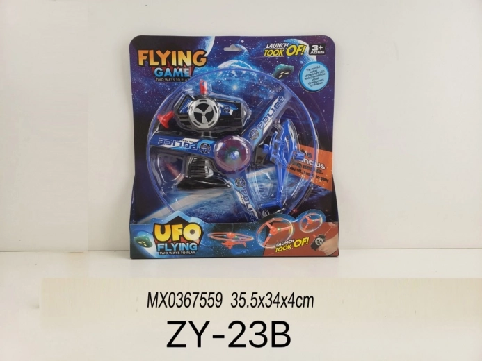 Świecący latający dysk z wyrzutnią-helikopterem