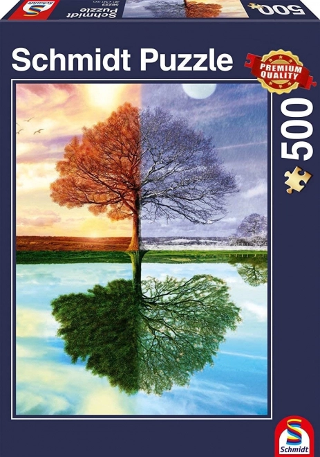Puzzle Drzewo czterech pór roku 500 elementów