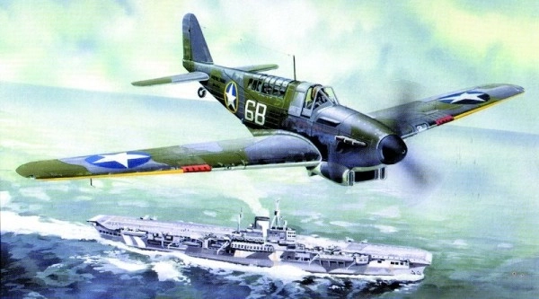 Model Fairey Fulmar MK.I/MK.II 17x19,6cm w pudełku 25x14,5x4,5cm