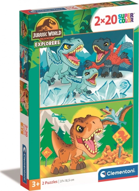 Puzzle 2x20 elementów Jurassic World