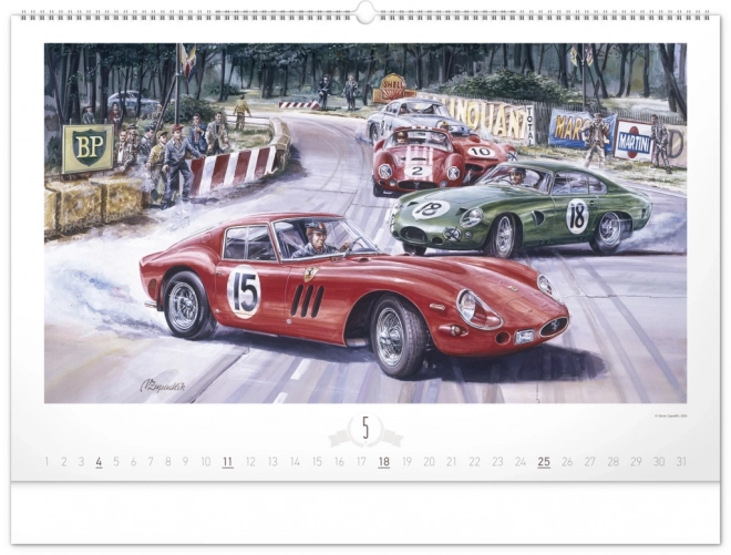 Kalendarz ścienny NOTIQUE Oldtimery – Václav Zapadlík 2025, 64 x 42 cm