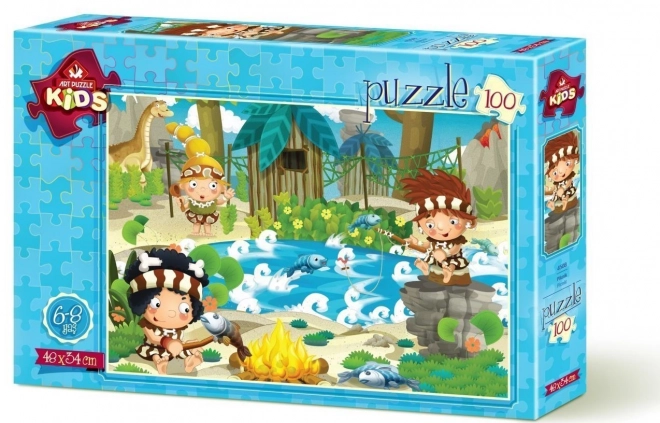 Puzzle Prehistoryczny piknik - 100 kawałków