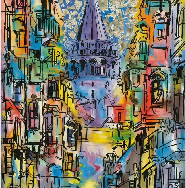 Metaliczne puzzle Wieża Galata 1000 elementów