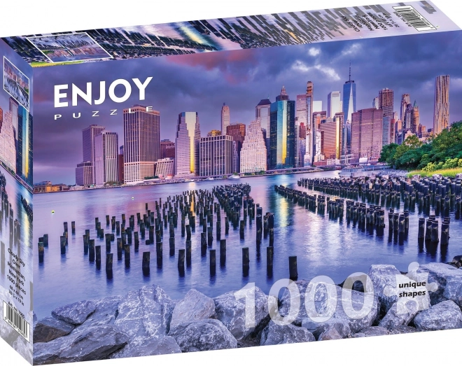 Ciesz się puzzlami pochmurne niebo nad Manhattanem, Nowy Jork 1000 kawałków