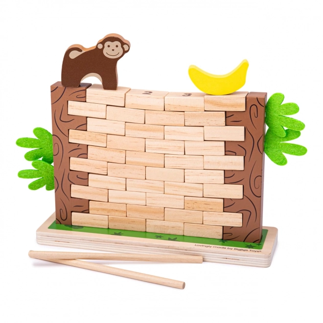 Bigjigs Toys Drewniana gra motoryczna Kosmiczne dżungla