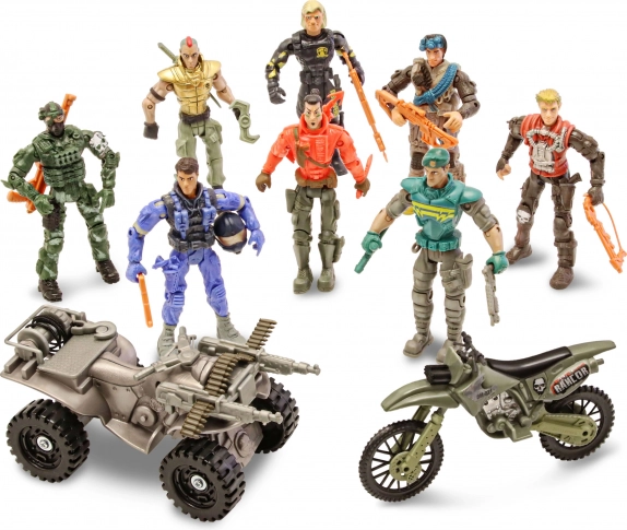The Corps żołnierze z motorem – zestaw 8 figurek 11 cm