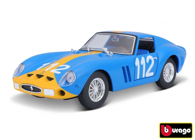 Bburago Ferrari wyścigowy model modelarski GTO 250 w niebieskim kolorze