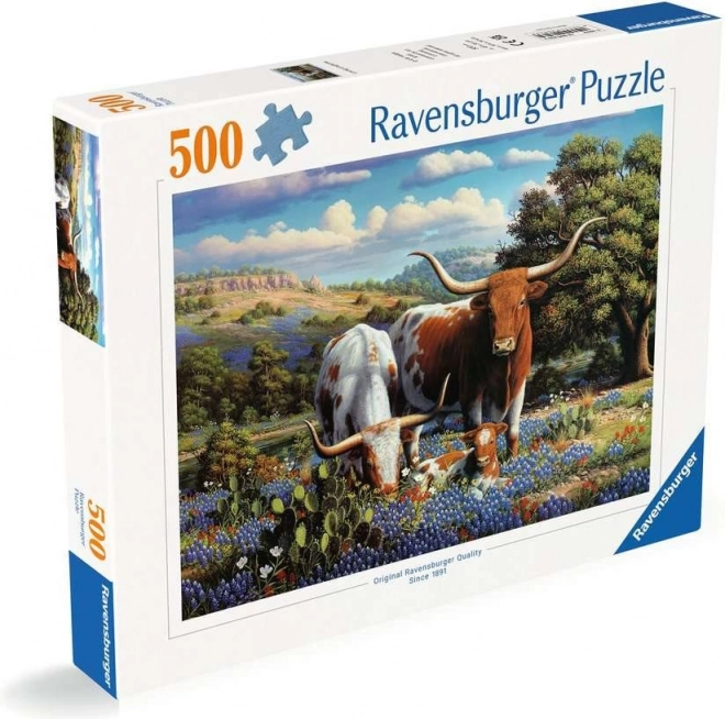 Puzzle Bydło na łące 500 kawałków