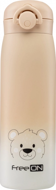 Stalowa termoska FreeON beżowa 480 ml