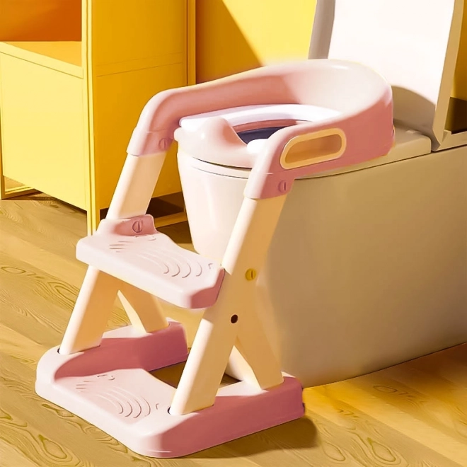 Żółty dziecięcy nocnik ze schodkami ECOTOYS