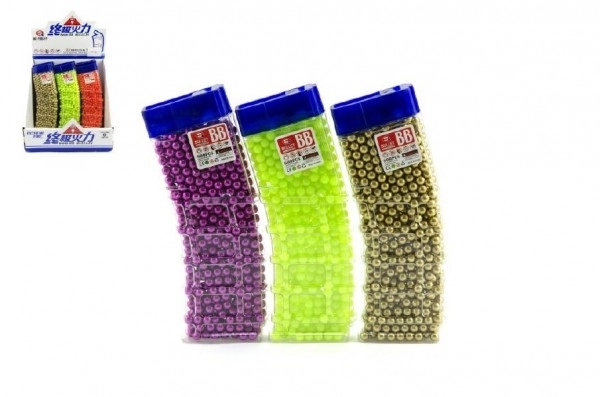 Kulki do pistoletu 800szt 6mm plastik 6 kolorów w plastikowym pudełku 7x17cm